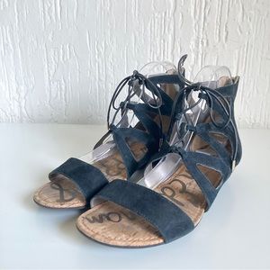 Sam Edelman Black Strappy Sandals Size 8.5 M